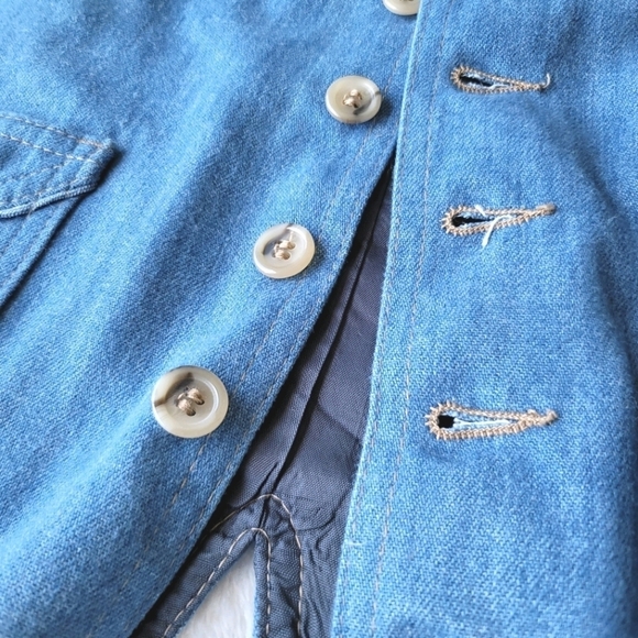 Vintage Levis 70s 80s denim jean vest western - Picture 6 of 7